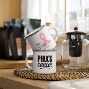 “Phuck” Defined (Breast Cancer Edition) – Enamel Mug