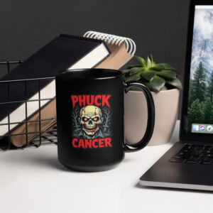 Even Zombies Hate Cancer - Black Glossy Mug